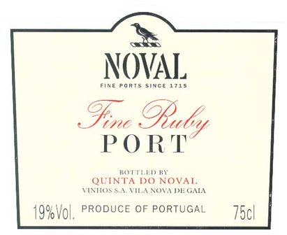 Etiket Noval Fine Ruby Port